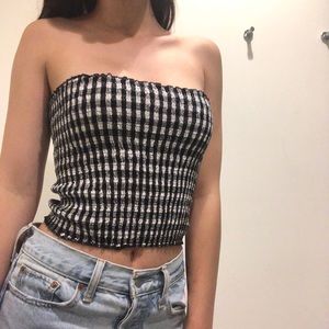 💜Brandy Melville checkered crop top
